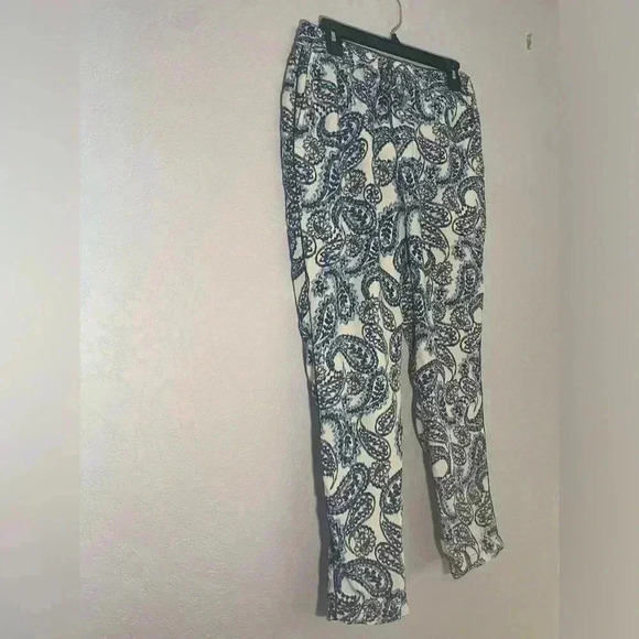 Ralph Lauren Paisley Skinny Pull On Pants Casual Summer Beach Womens Sz 8 - Picture 3 of 7